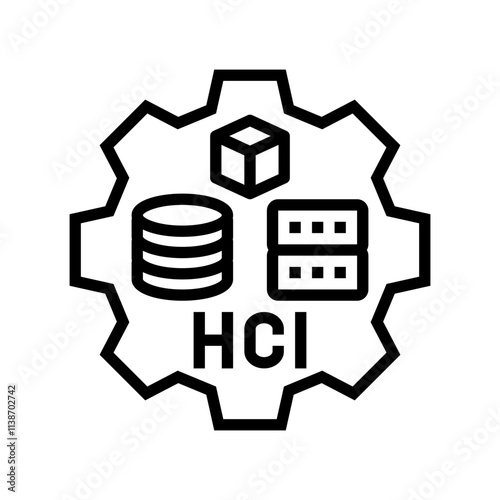 hyper converged infrastructure line icon vector. hyper converged infrastructure sign. isolated contour symbol black illustration