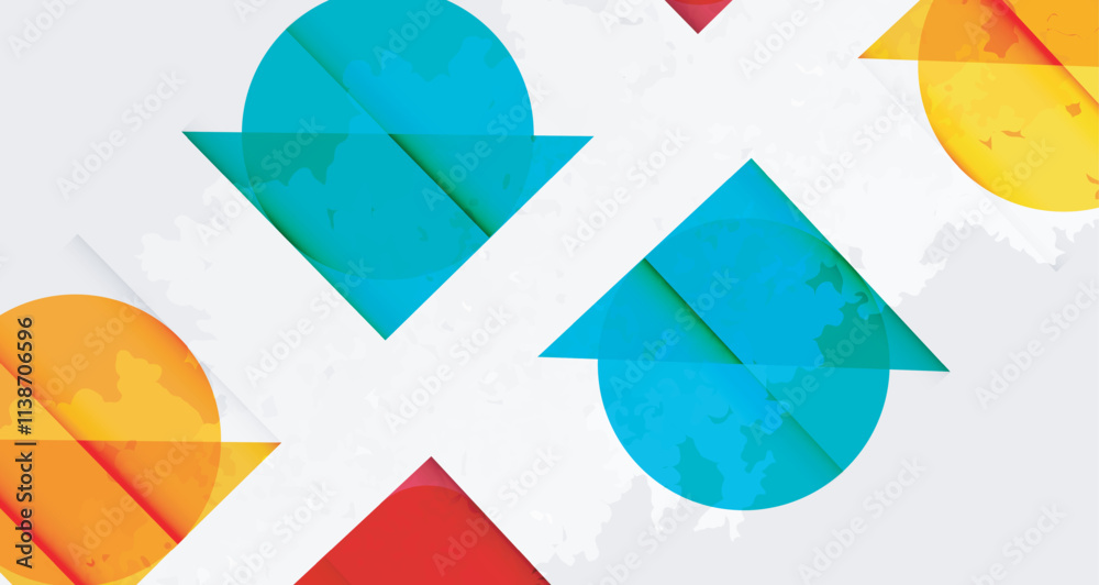 Squares, circles and triangles and grainy noisy texture. Vector Illustration For Wallpaper, Banner, Background, Card, Book Illustration, landing page Squares, circles and triangles and grainy noisy texture. Vector Illustration For Wallpaper, Banner, Background, Card, Book Illustration, landing page