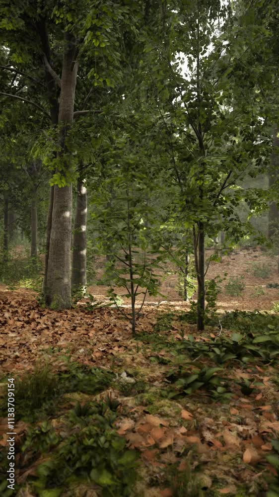 forest trees nature green wood sunlight view forest trees nature green wood sunlight view