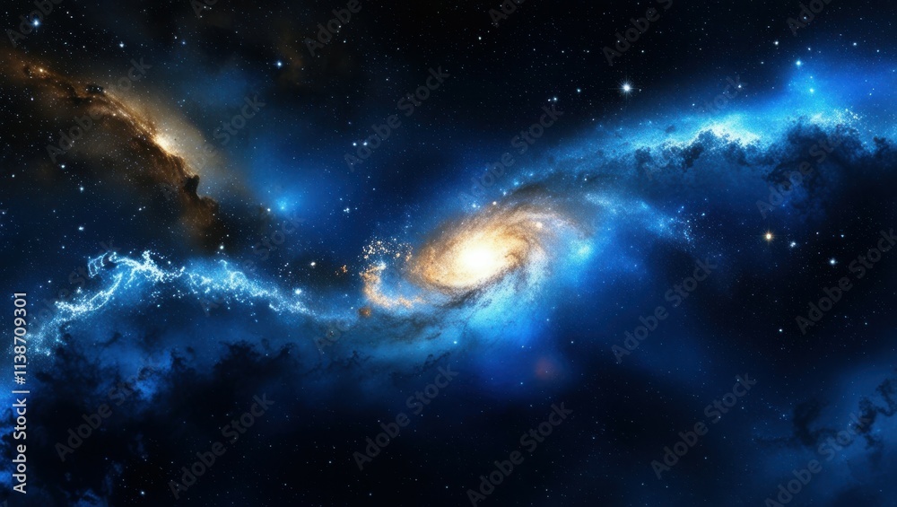 Space nebula, cosmic clouds, swirling blue and gold gases, celestial light, star formation, cosmic dust, vibrant galactic colors, deep space, astronomical phenomenon, ethereal universe, high resolutio Space nebula, cosmic clouds, swirling blue and gold gases, celestial light, star formation, cosmic dust, vibrant galactic colors, deep space, astronomical phenomenon, ethereal universe, high resolutio