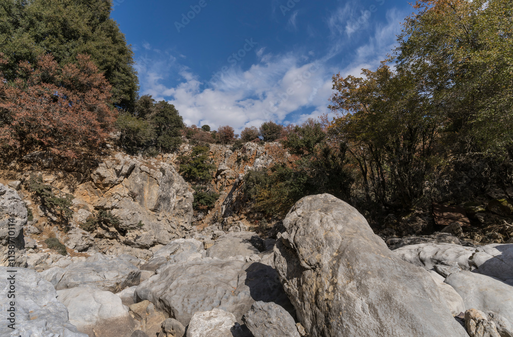rural path in the moutains of crete rural path in the moutains of crete