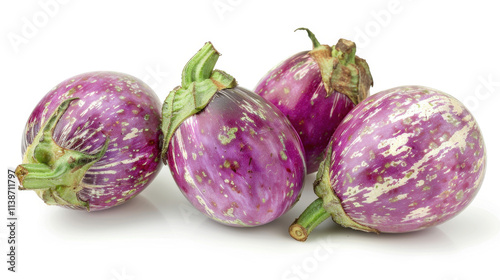 purple eggplant isolated on white