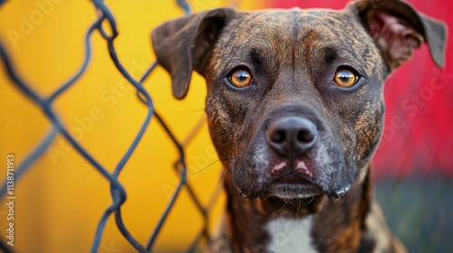 Close look at the vibrant eyes of a brown dog showcasing emotion and curiosity