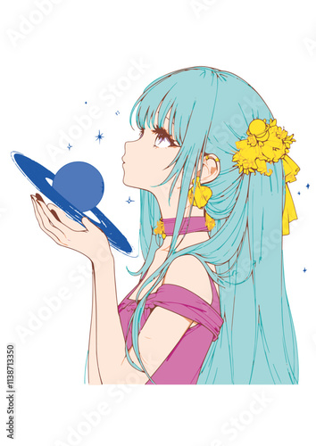 女性。グラフィック素材