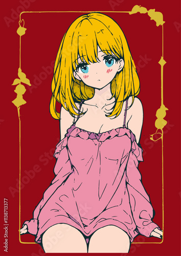 女性。グラフィック素材