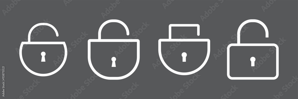Padlock icon vector illustration Padlock icon vector illustration