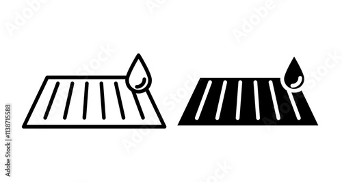 Drain Icons vectors. black solid and liner versions