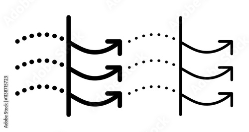 Filtration Icons vectors. black solid and liner versions