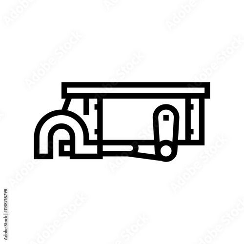 payload attachment unmanned aerial vehicle line icon vector. payload attachment unmanned aerial vehicle sign. isolated contour symbol black illustration