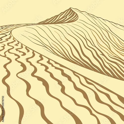Sand-inspired granular textures with wavy lines