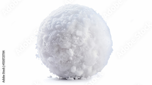 white snow ball isolated on white