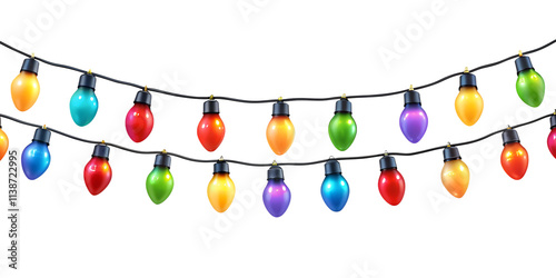 Christmas decorations isolated on white background. Png transparent