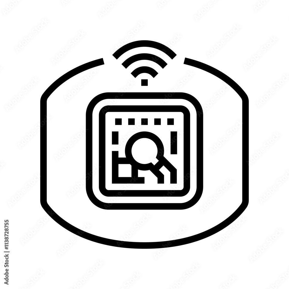 body temperature patch wearable line icon vector. body temperature patch wearable sign. isolated contour symbol black illustration body temperature patch wearable line icon vector. body temperature patch wearable sign. isolated contour symbol black illustration