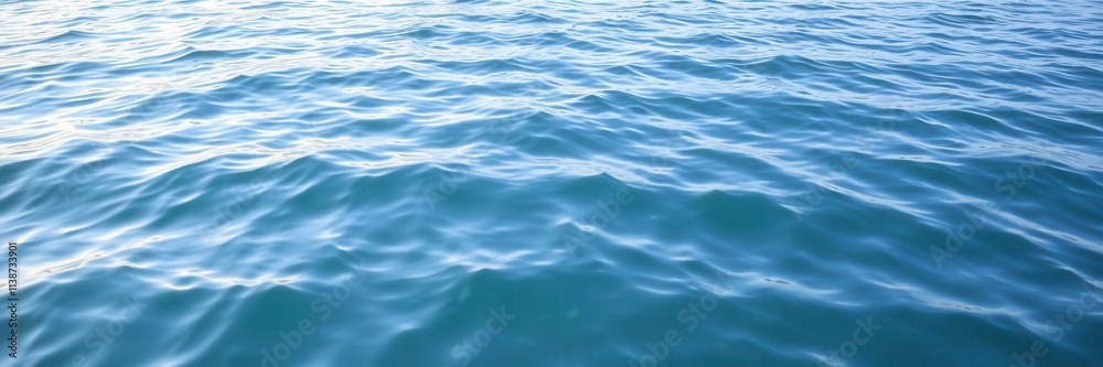 Obraz premium Pristine water surface with undulating ripples reflecting sunlight, wave, aquatic