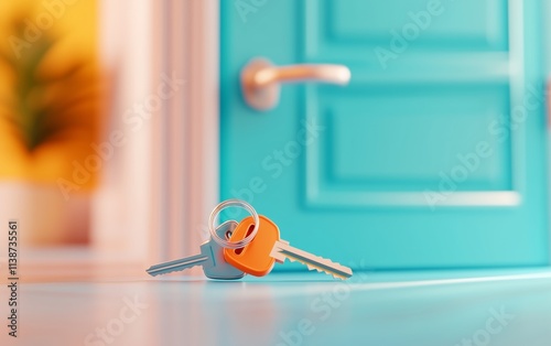 New Home Keys - Turquoise Doorway - Fresh Start photo