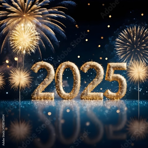 Happy new year greating card 2025