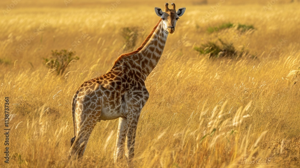 Obraz premium A golden savanna in Kenya 