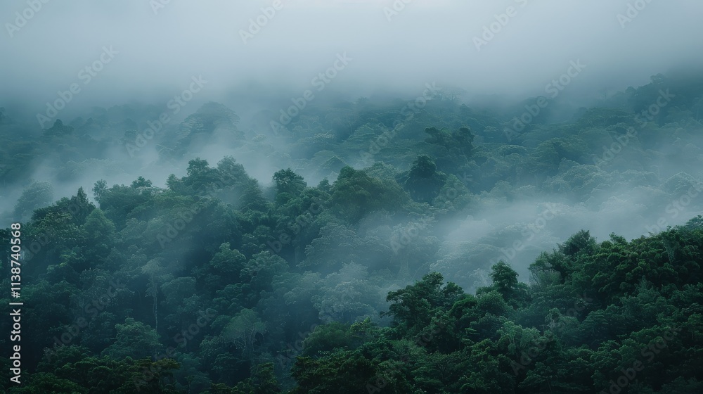 A misty rainforest in Costa Rica A misty rainforest in Costa Rica