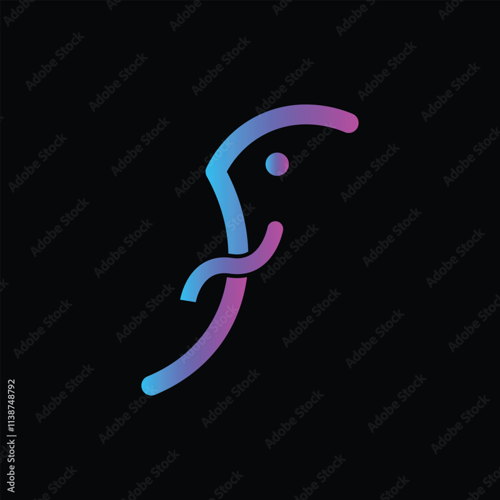 Naklejka premium f logo