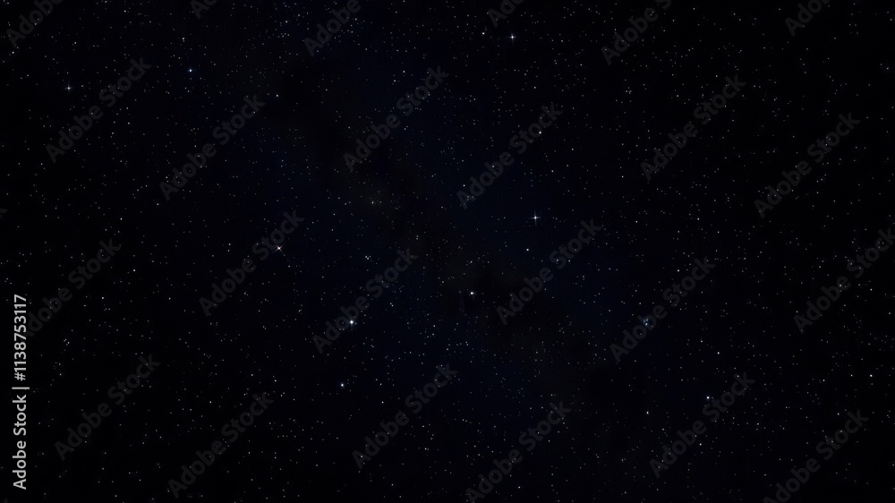 Obraz premium Night sky filled with twinkling stars against black backdrop, galaxy, constellations, sky