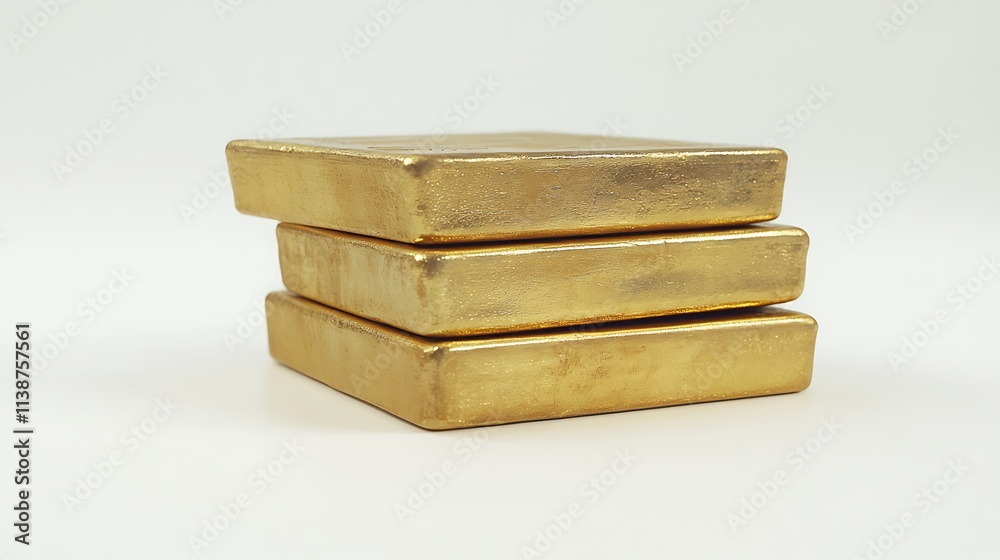 Pile of Shiny Gold Bars Isolated White Background Picture Pile of Shiny Gold Bars Isolated White Background Picture
