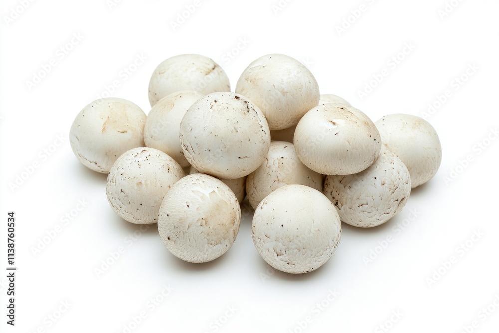 Fresh Organic Buttons: Pure Delicacy of Raw White Mushrooms for Gourmet Cooking Fresh Organic Buttons: Pure Delicacy of Raw White Mushrooms for Gourmet Cooking
