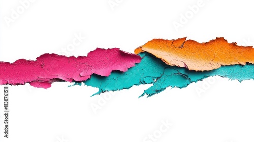 Vibrant Peeling Paint on Urban Wall Backdrop