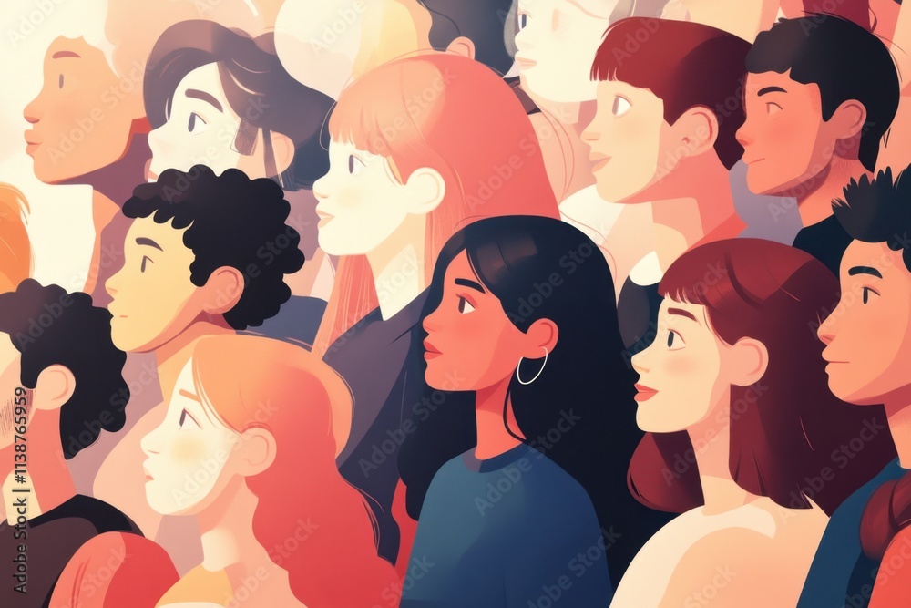 A flat illustration depicting diverse people with speech bubbles, representing different angles and perspectives in conversation Generative AI A flat illustration depicting diverse people with speech bubbles, representing different angles and perspectives in conversation Generative AI