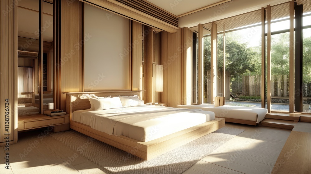 Stylish Modern Bed in Contemporary Loft Bedroom Design with Luxurious Interior Aesthetic Stylish Modern Bed in Contemporary Loft Bedroom Design with Luxurious Interior Aesthetic