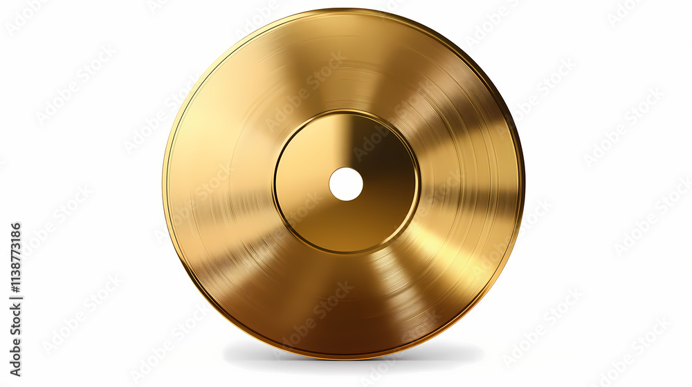 Golden disc, golden record or golden album concept. 3d rendering isolated on transparent background. Aureate. Illustration Golden disc, golden record or golden album concept. 3d rendering isolated on transparent background. Aureate. Illustration