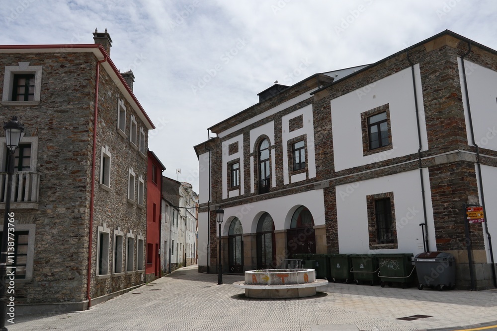 Obraz premium Calle de Tapia de Casariego, Asturias.