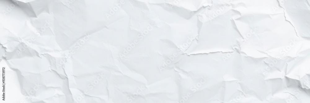 A close-up shot of a wrinkled white paper poster, showcasing a textured surface with creases and folds, concept, wrinkled A close-up shot of a wrinkled white paper poster, showcasing a textured surface with creases and folds, concept, wrinkled