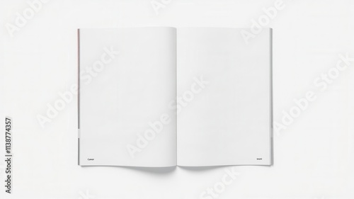 A mockup of a US letter magazine placed on a simple white background, empty, magazine, cover