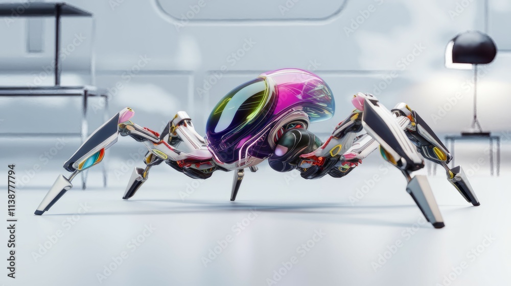 Futuristic AI Spider Robot 3D Render Generative AI
Futuristic AI Spider Robot 3D Render Generative AI