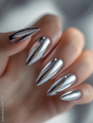 Person holding silver nails