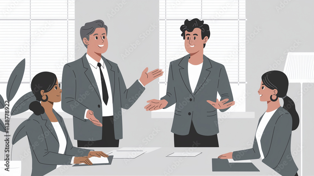 Business Meeting Presentation Discussion Team Workplace Business Meeting Presentation Discussion Team Workplace