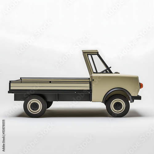 
A Classic Utility Melex Cart Shown Against a White Background photo