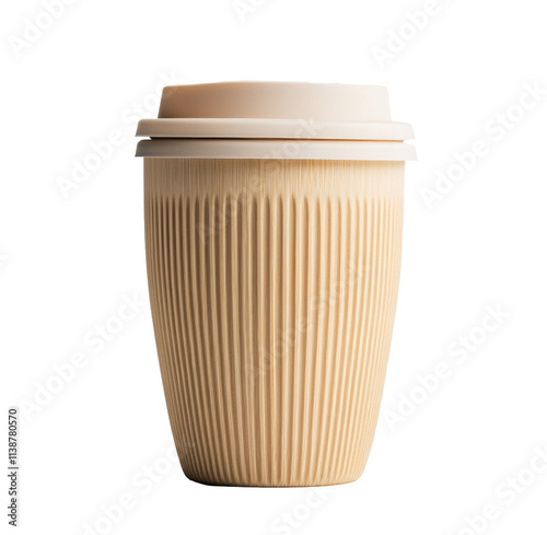 Wallpaper Mural Stylish Beige Coffee Cup on Transparent Background Torontodigital.ca