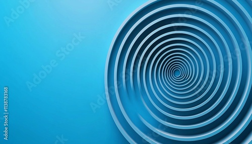 Abstract pathways weaving through a vibrant spiral, rich azure backdrop, concept of coordinated synergy.