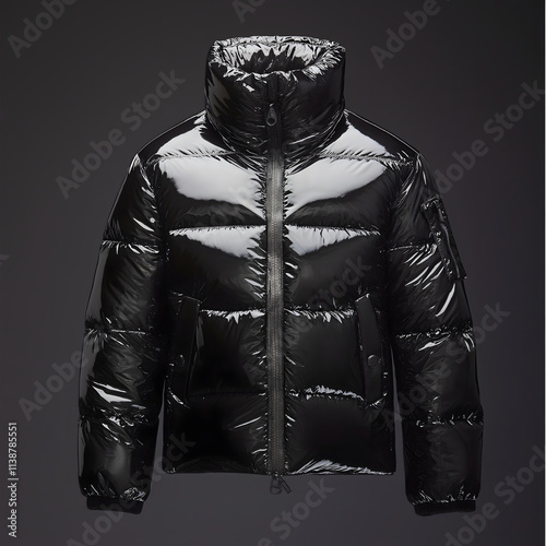 
Sleek Modern Puffer Jacket with a High Collar and a Stylish Design