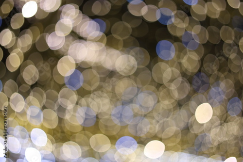 Fantastic shimmer, Festive abstract Christmas golden bokeh