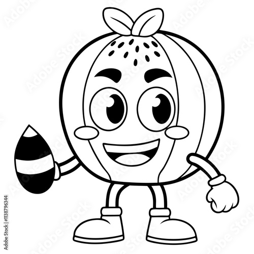 Watermelon Mascot Logos: Coffee Cup, Angry Gamer, Boxing Gloves, Reading Book Vector Designs, Creative watermelon mascot logos: vector, cartoon, clipart, fun designs for various themes photo