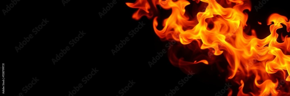 Abstract black background with intense flames, flames, energy, hellish Abstract black background with intense flames, flames, energy, hellish