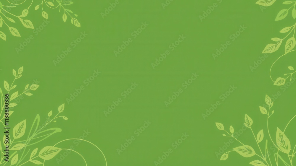 Abstract organic green lines in a swirling, flowing pattern, foliage, flow