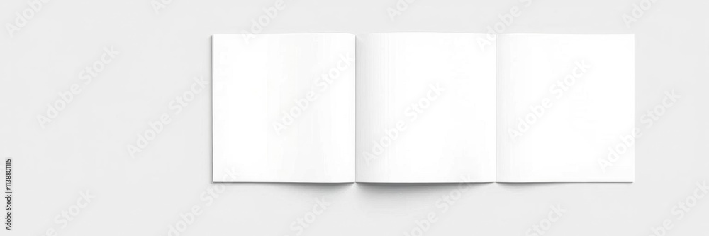 A landscape booklet mockup with blank pages for design presentation, brochure, template A landscape booklet mockup with blank pages for design presentation, brochure, template