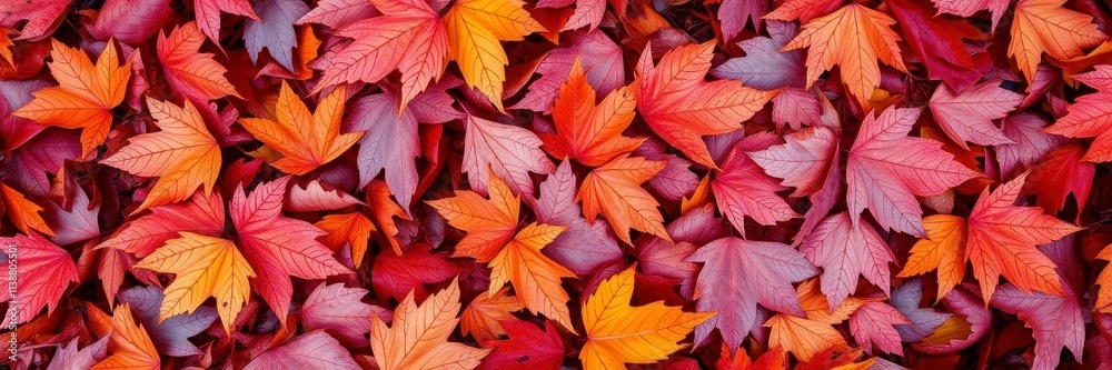 custom made wallpaper toronto digitalDry orange metallic leaves creating a striking pattern against a vibrant violet background, autumn, background, colorful