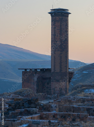Ani ancient city on  kars-armenian border in turkey