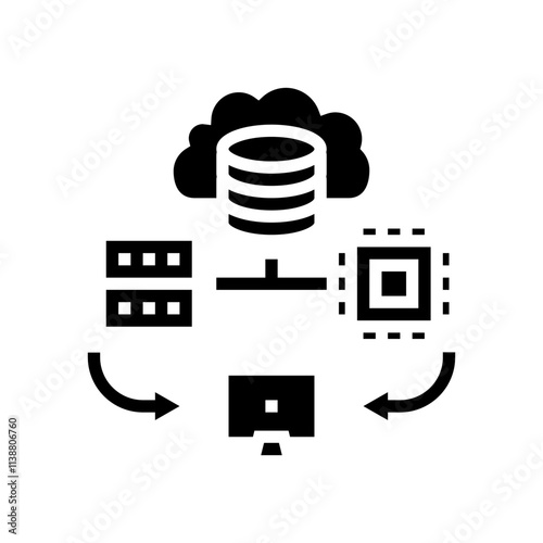 edge computing node data center glyph icon vector. edge computing node data center sign. isolated symbol illustration