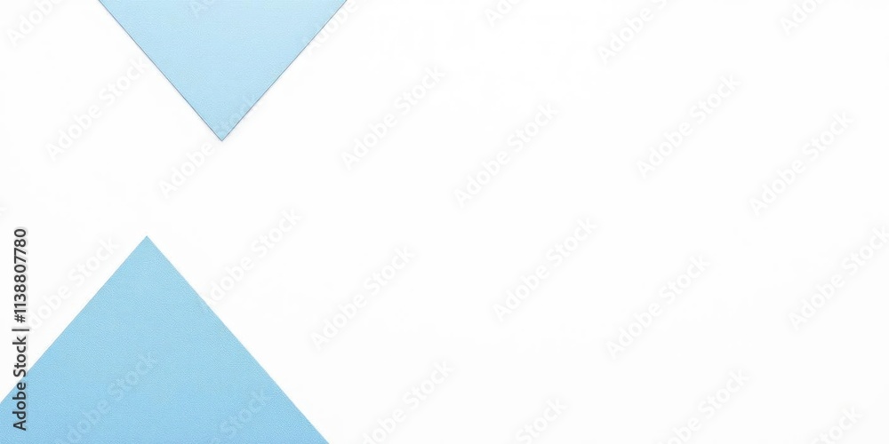 Modern abstract blue background design with layers of textured white material in triangle diamond and square shapes, design, background Modern abstract blue background design with layers of textured white material in triangle diamond and square shapes, design, background