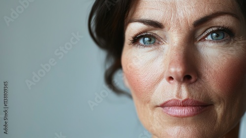 Woman getting a non-surgical facelift treatment with advanced technology to smooth out wrinkles and tighten the skin, leaving her with a glowing complexion.